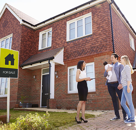Family buying their new home through shared ownership 